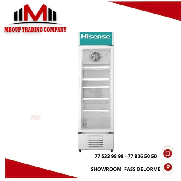 REFRIGERATEUR HISENSE VERTICAL 382 LITRES VITRINE FL50FC